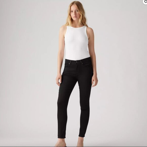 LEVI'S 721 High-Rise Skinny Women's Jeans in Soft Black - Picture 1 of 3